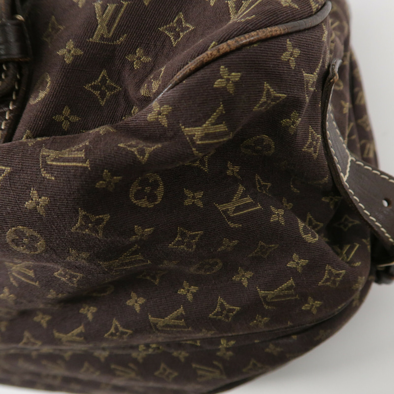 LOUIS VUITTON Monogram Mini Lin Saumur XL肩背袋-8