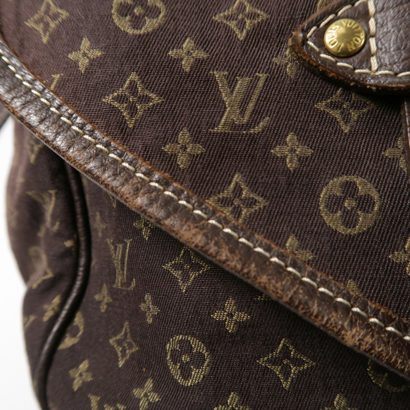 LOUIS VUITTON Monogram Mini Lin Saumur XL肩背袋-12