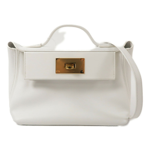 HERMES Evercolor皮革24/24 Mini手挽肩背兩用袋Craie