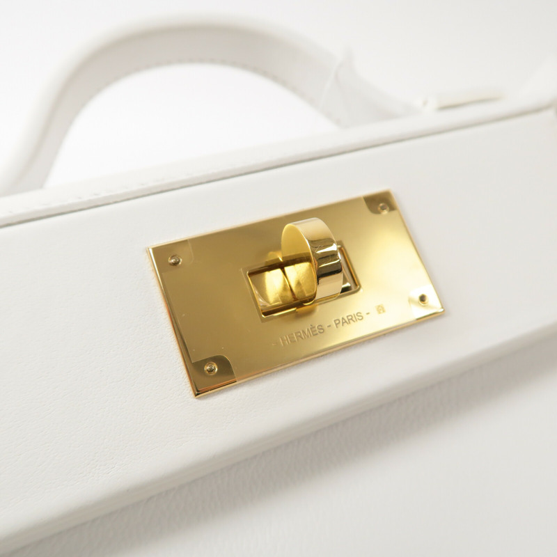 HERMES Evercolor皮革24/24 Mini手挽肩背兩用袋Craie-6