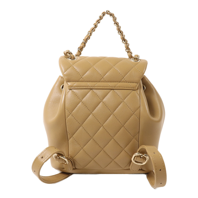 CHANEL 羊皮皮革Backpack鏈帶背包-1