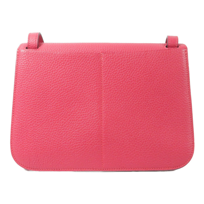 HERMES Clemence皮革Halzan 25手挽肩背兩用袋Rose Extren-1
