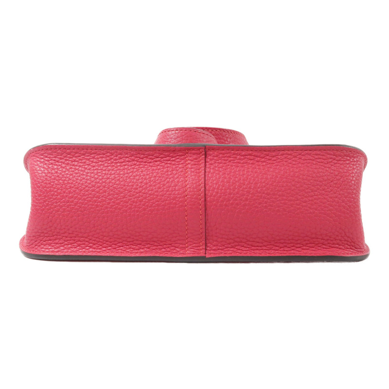 HERMES Clemence皮革Halzan 25手挽肩背兩用袋Rose Extren-3