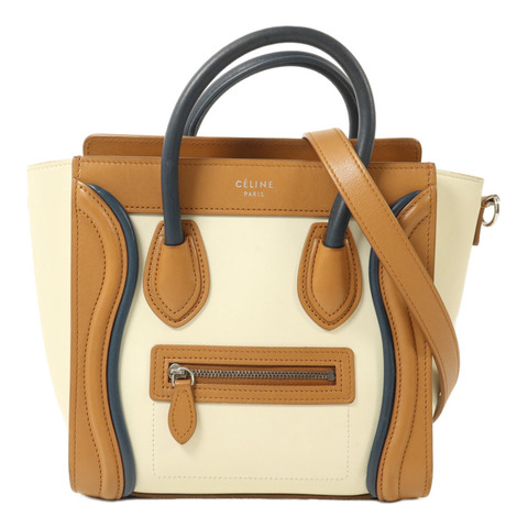 CELINE 牛皮皮革Nano Luggage手挽肩背兩用袋