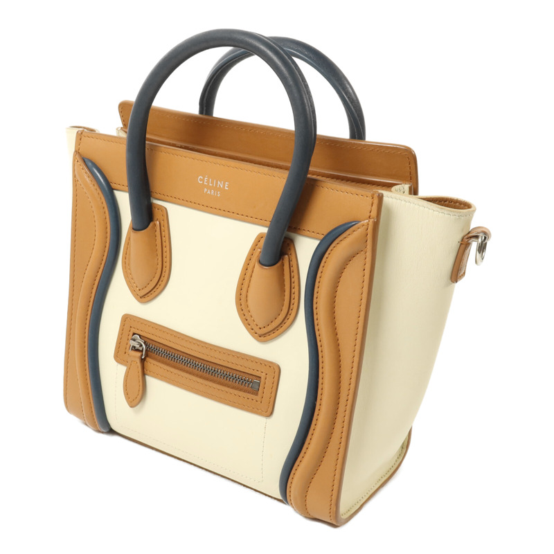 CELINE 牛皮皮革Nano Luggage手挽肩背兩用袋-2