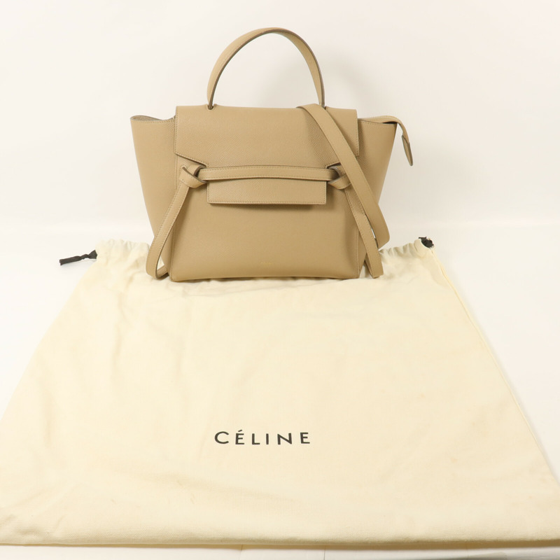 CELINE 牛皮皮革Mini Belt手挽肩背兩用袋-9