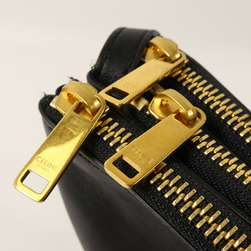 CELINE 牛皮皮革Trio手挽袋-12
