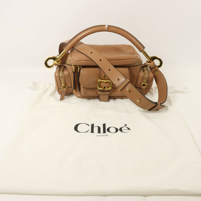 Chloe 牛皮皮革Camera Bag手挽肩背兩用袋-9