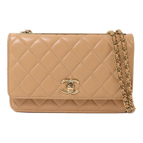 CHANEL 羊皮皮革Trendy Wallet On Chain鏈帶肩背袋