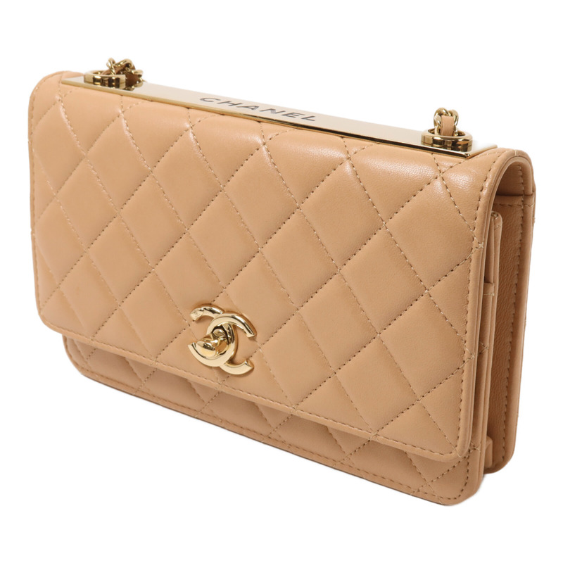 CHANEL 羊皮皮革Trendy Wallet On Chain鏈帶肩背袋-2