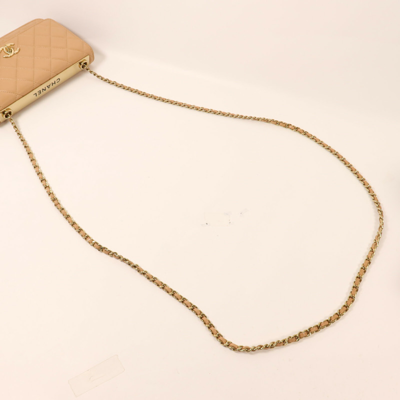 CHANEL 羊皮皮革Trendy Wallet On Chain鏈帶肩背袋-8