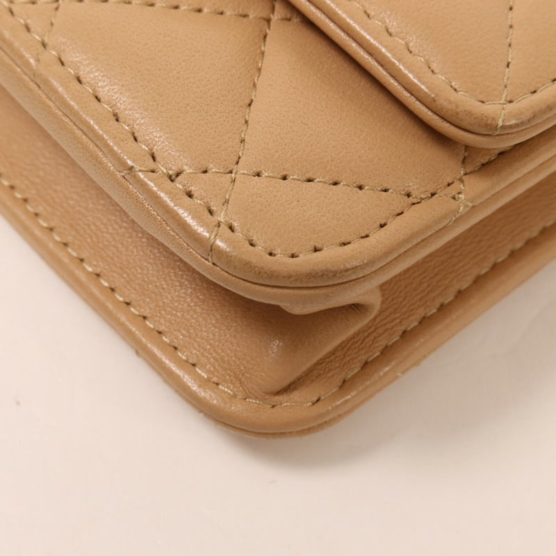 CHANEL 羊皮皮革Trendy Wallet On Chain鏈帶肩背袋-12