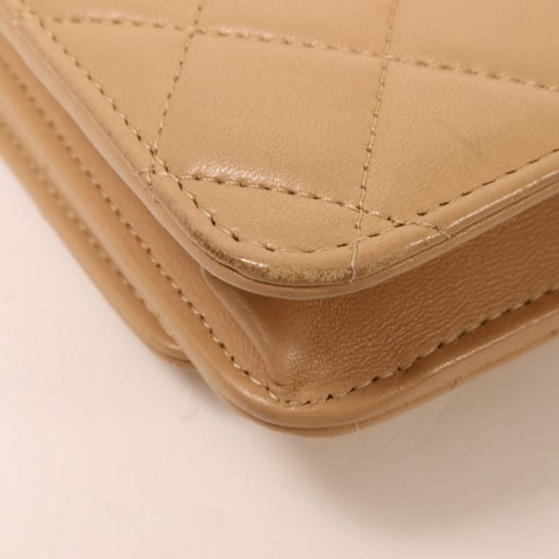 CHANEL 羊皮皮革Trendy Wallet On Chain鏈帶肩背袋-13