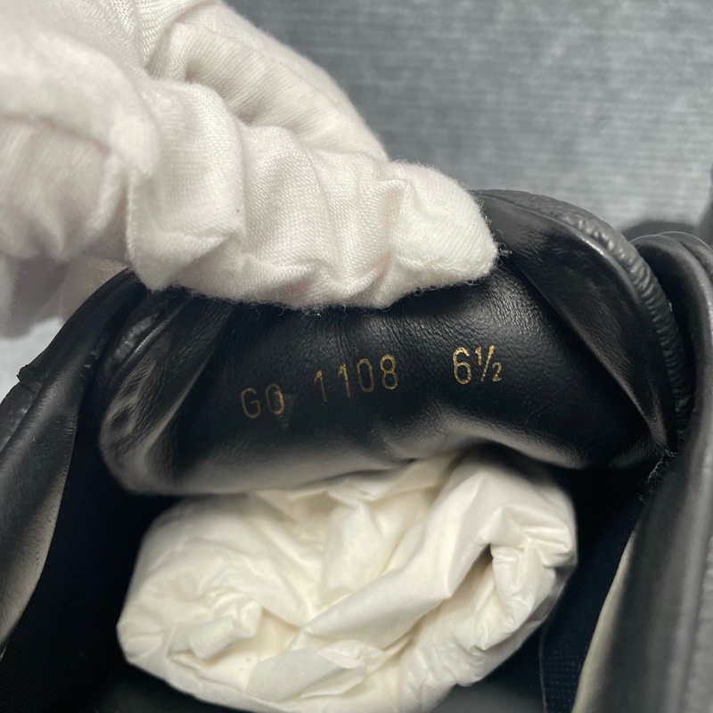 Louis Vuitton 路易威登 黑色皮面老花運動鞋40.5碼-5