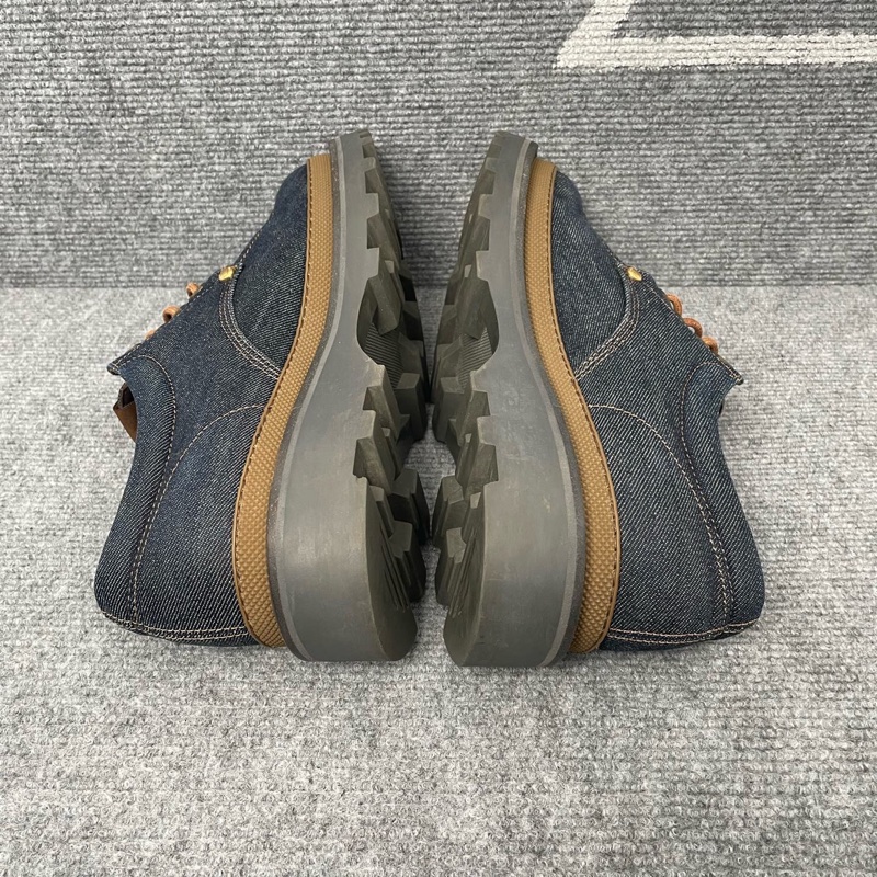 Louis Vuitton 路易威登 藍色牛仔帆布樂福鞋41碼-4