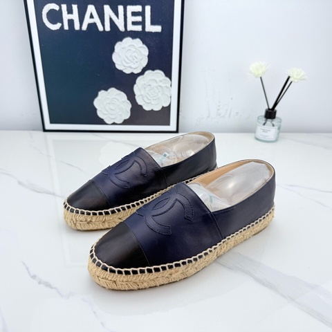 Chanel香奈兒 黑色漁夫鞋 37碼
