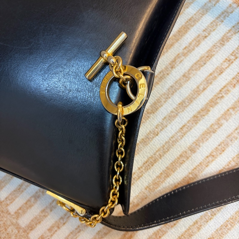 全場最便宜!Celine 中古Vintage 懷鏈薯條肩背包-12