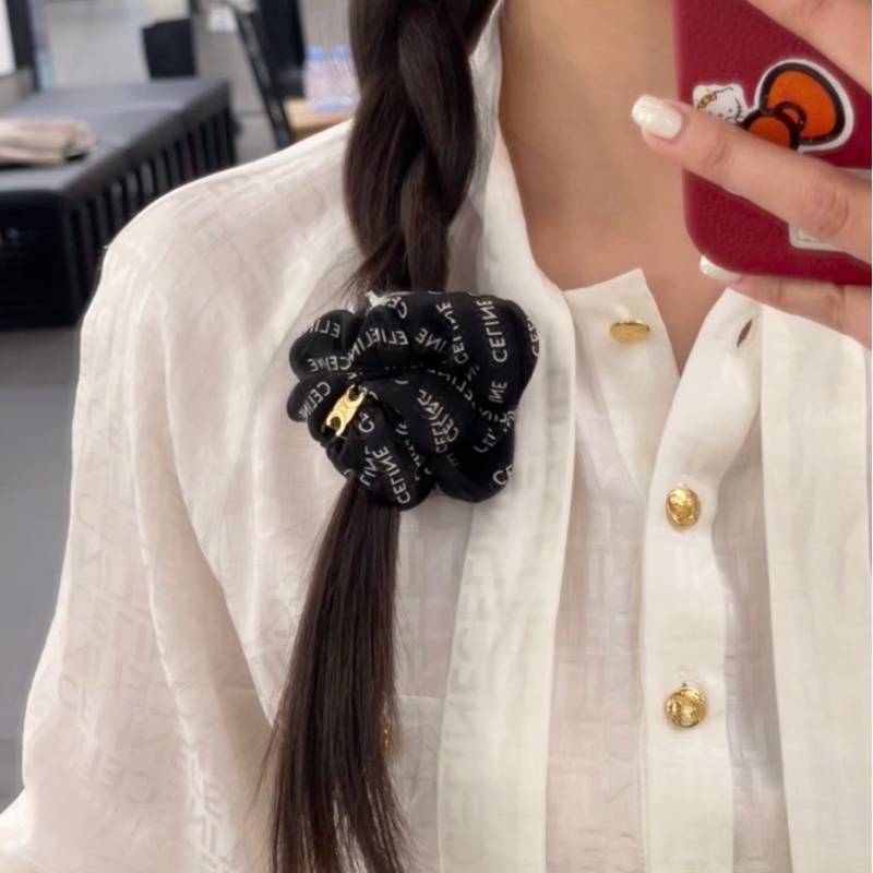 莉亞精品♡ Celine老花髮圈 近新美品-1
