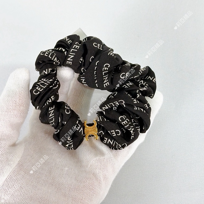 莉亞精品♡ Celine老花髮圈 近新美品-4