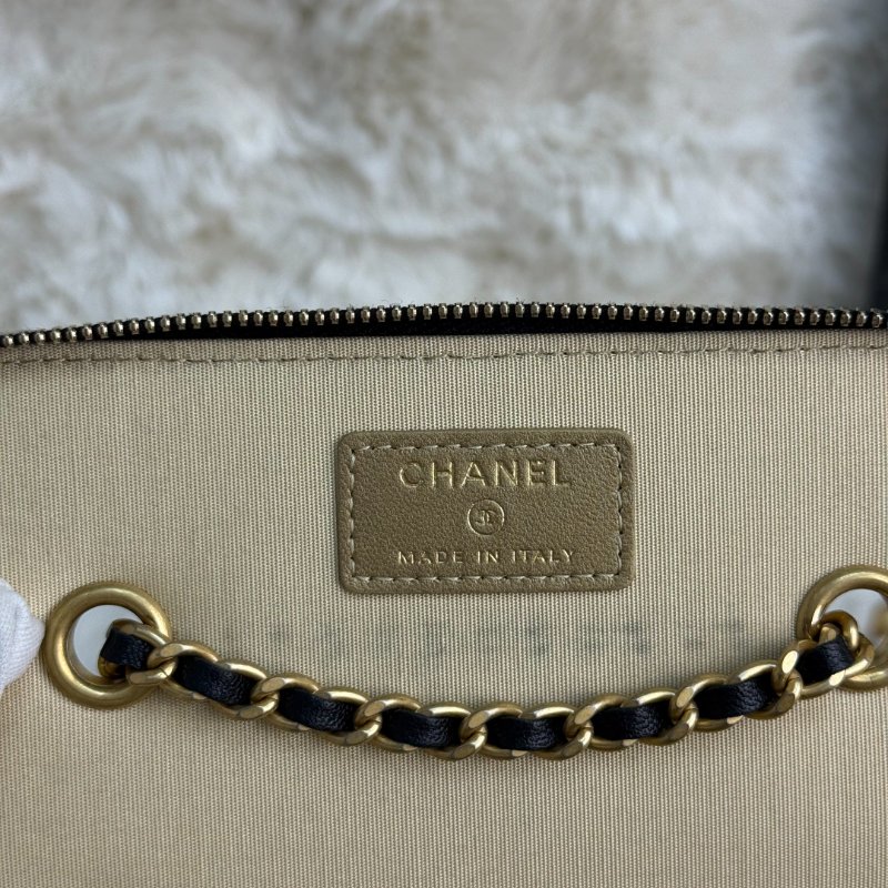 Chanel 小金球 黑色 菱格紋 羊皮 中號 雙金球 鏈條 盒子包-8
