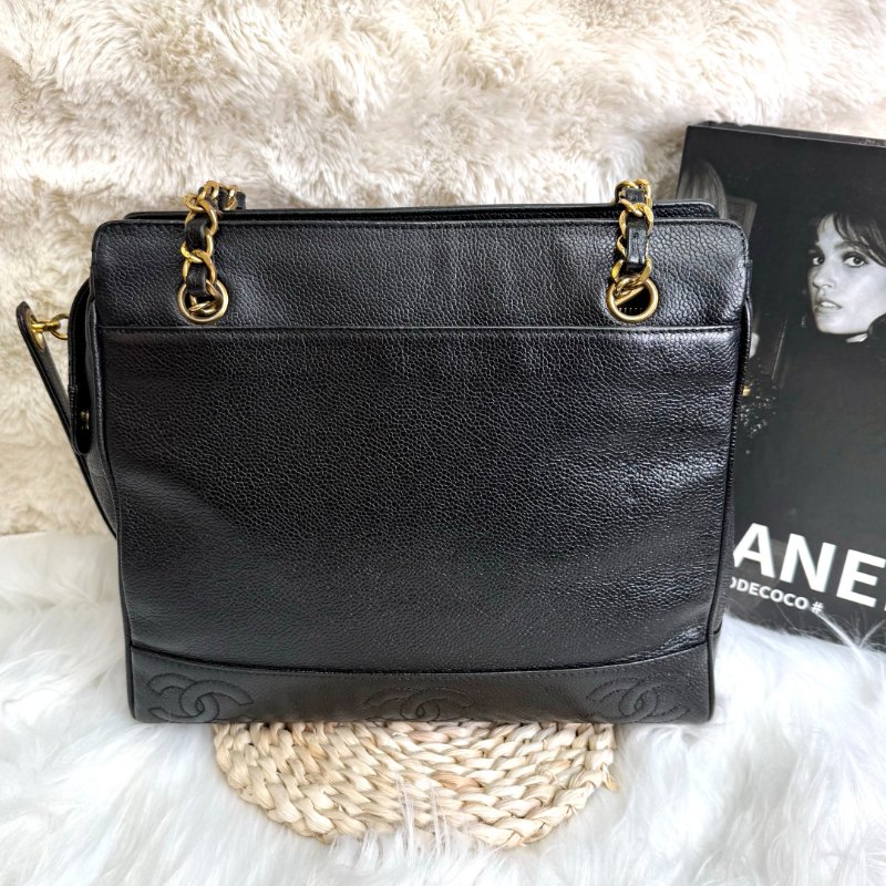 Chanel Triple CC 1996-1997 黑色 牛皮 小號-0