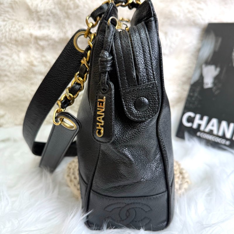 Chanel Triple CC 1996-1997 黑色 牛皮 小號-3