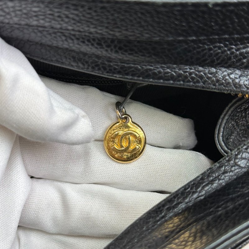 Chanel Triple CC 1996-1997 黑色 牛皮 小號-7