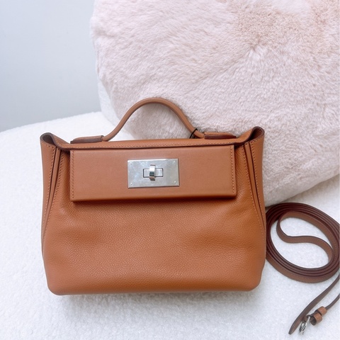 Hermes 2424 mini 金棕銀扣 Y