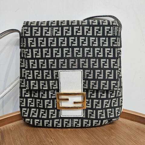 fendi zucca crossbody bag navy