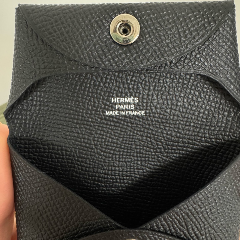 全新 |Hermès Bastia 黑色 Epsom 零錢包|附盒-3