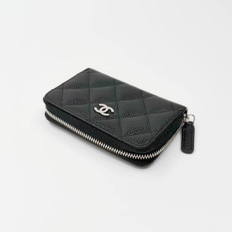 CHANEL 經典黑銀魚子醬拉鍊包 🖤 |✨Wisher惟奢名品✨-7