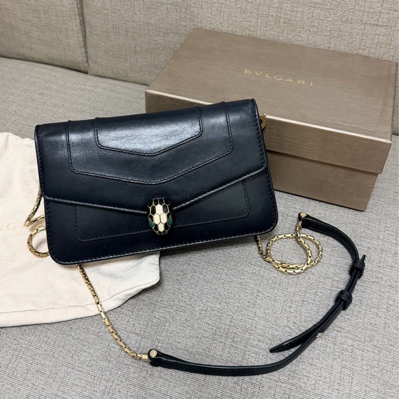 BVLGARI 蛇頭經典黑woc-0