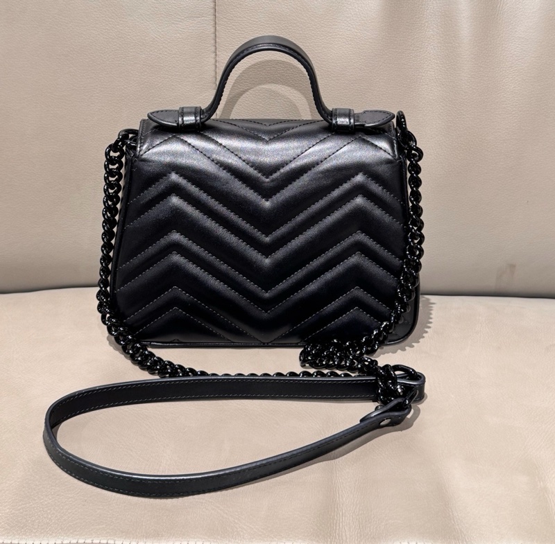 Gucci • 經典Marmont So Black 全黑馬蒙郵差包-2