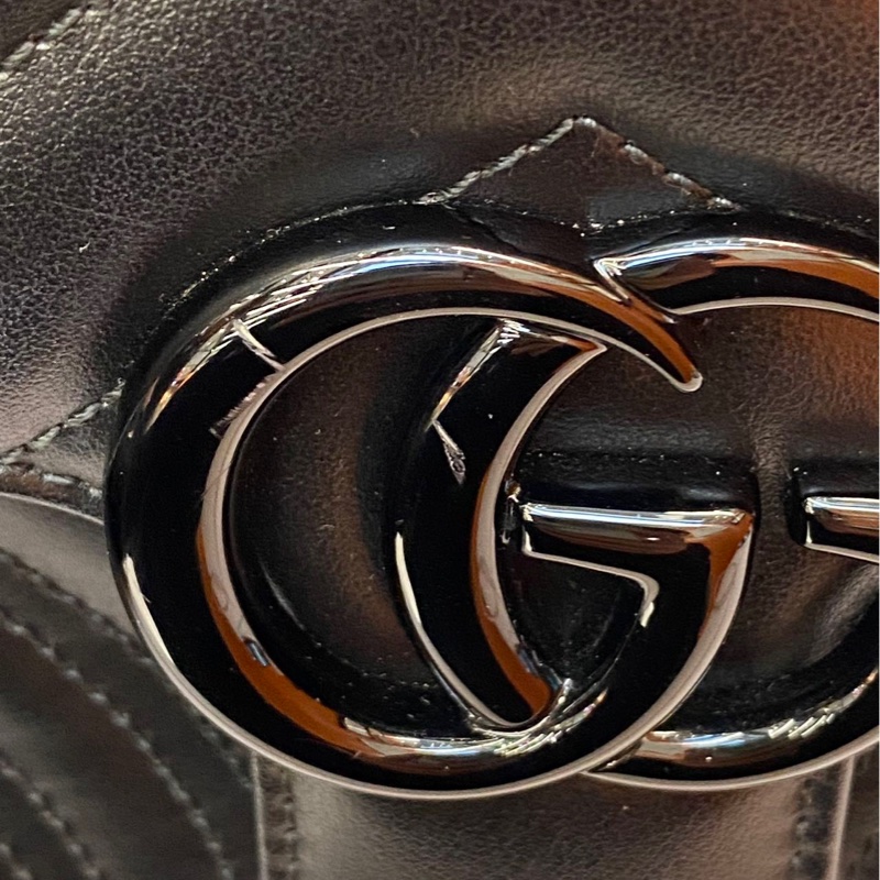 Gucci • 經典Marmont So Black 全黑馬蒙郵差包-5