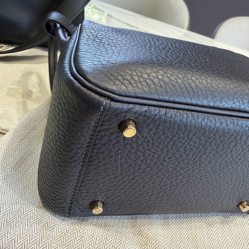 Hermes 愛馬仕 mini Lindy 一代 午夜藍 B刻印-8