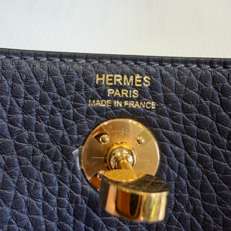 Hermes 愛馬仕 mini Lindy 一代 午夜藍 B刻印-15