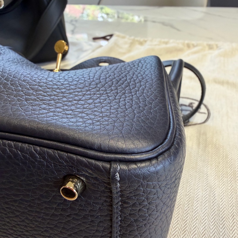 Hermes 愛馬仕 mini Lindy 一代 午夜藍 B刻印-22