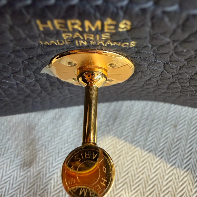 Hermes 愛馬仕 mini Lindy 一代 午夜藍 B刻印-30