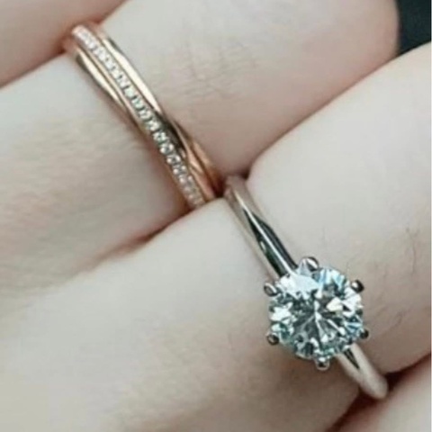 Tiffany六爪鑽 0.22ct