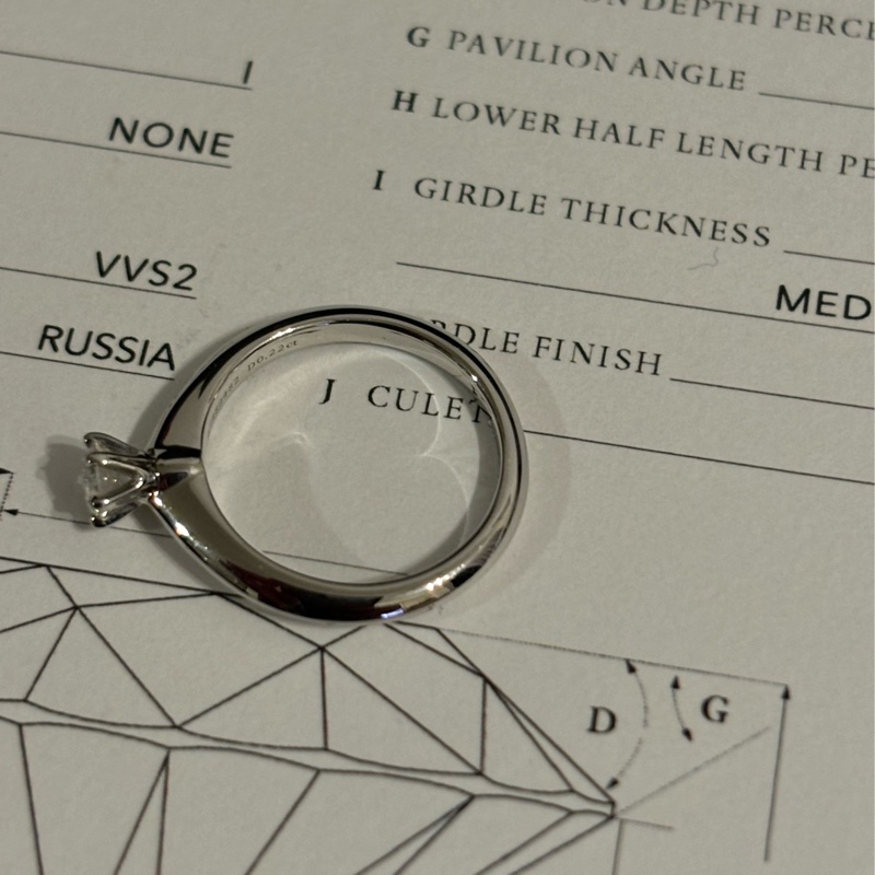 Tiffany六爪鑽 0.22ct-9