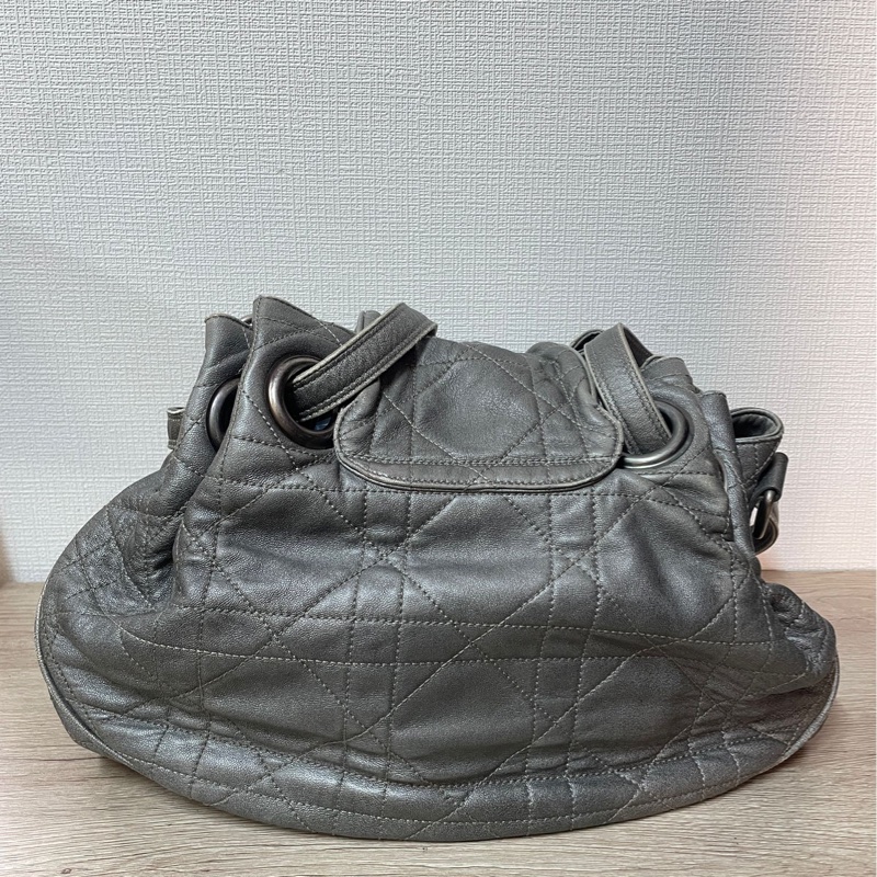 Dior 金屬灰餃子包(附保卡)-3
