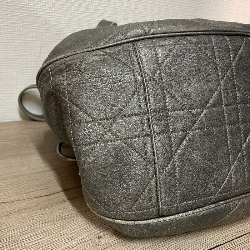 Dior 金屬灰餃子包(附保卡)-6