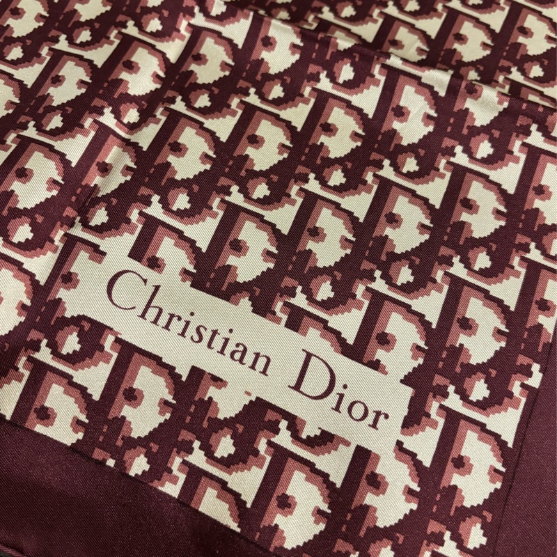 Christian Dior老花絲巾 全新絕版經典-9