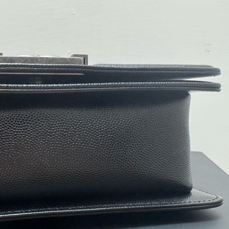 Chanel Boy 銀扣 20cm-11