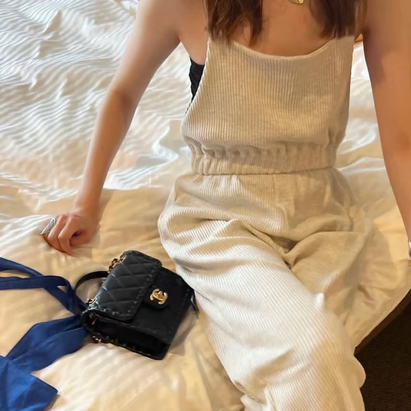 CHANEL香奈兒黑色金釦金幣鏈條豆腐包方胖子芯片款💍-17