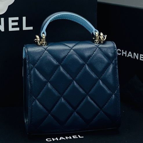 香奈兒Chanel 深藍色金扣高級工坊系列Trendy mini-1