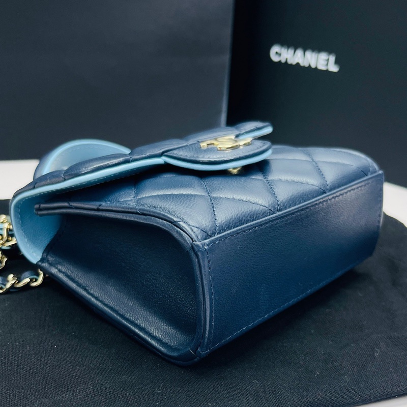 香奈兒Chanel 深藍色金扣高級工坊系列Trendy mini-2