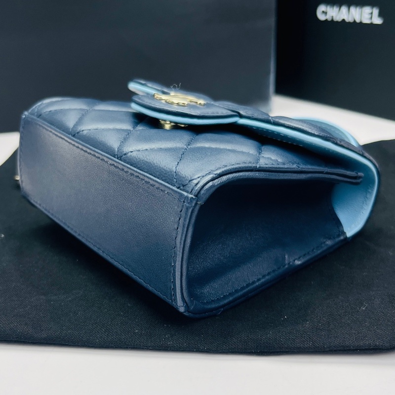 香奈兒Chanel 深藍色金扣高級工坊系列Trendy mini-4