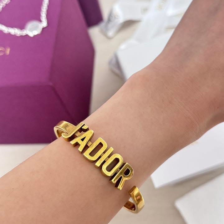 Dior仿舊古銅金手環-3