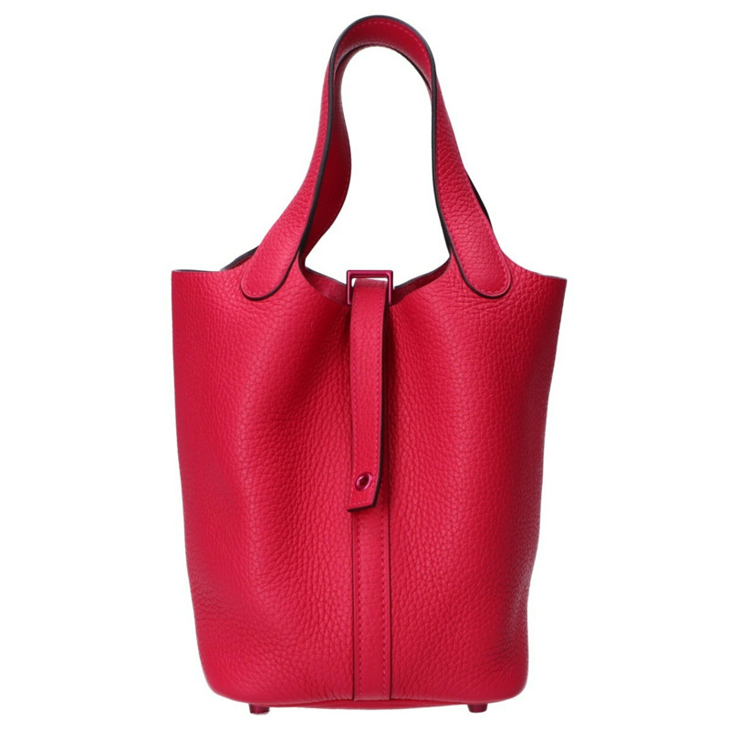 HERMES（愛馬仕）U 型印記，Taurillon Clemence 皮革，Picotin Rock Monochrome，So Pink 18PM 手提包，Rose Mexico，女士。-0